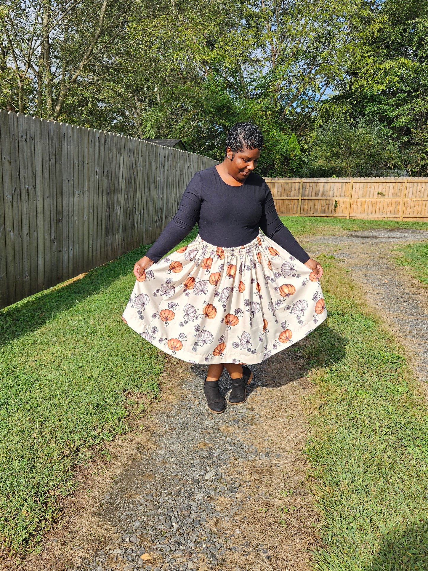 Large Vine Pumpkin skirt