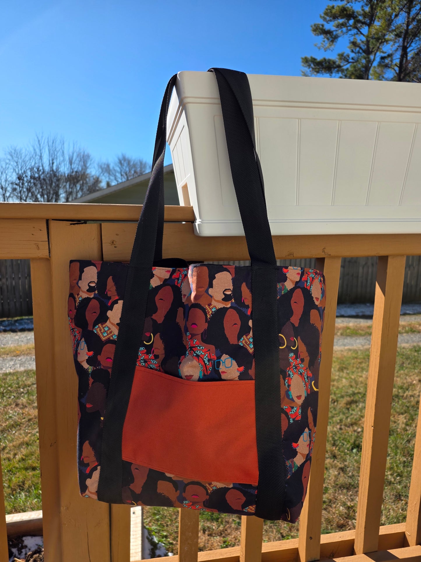 Black girl market tote