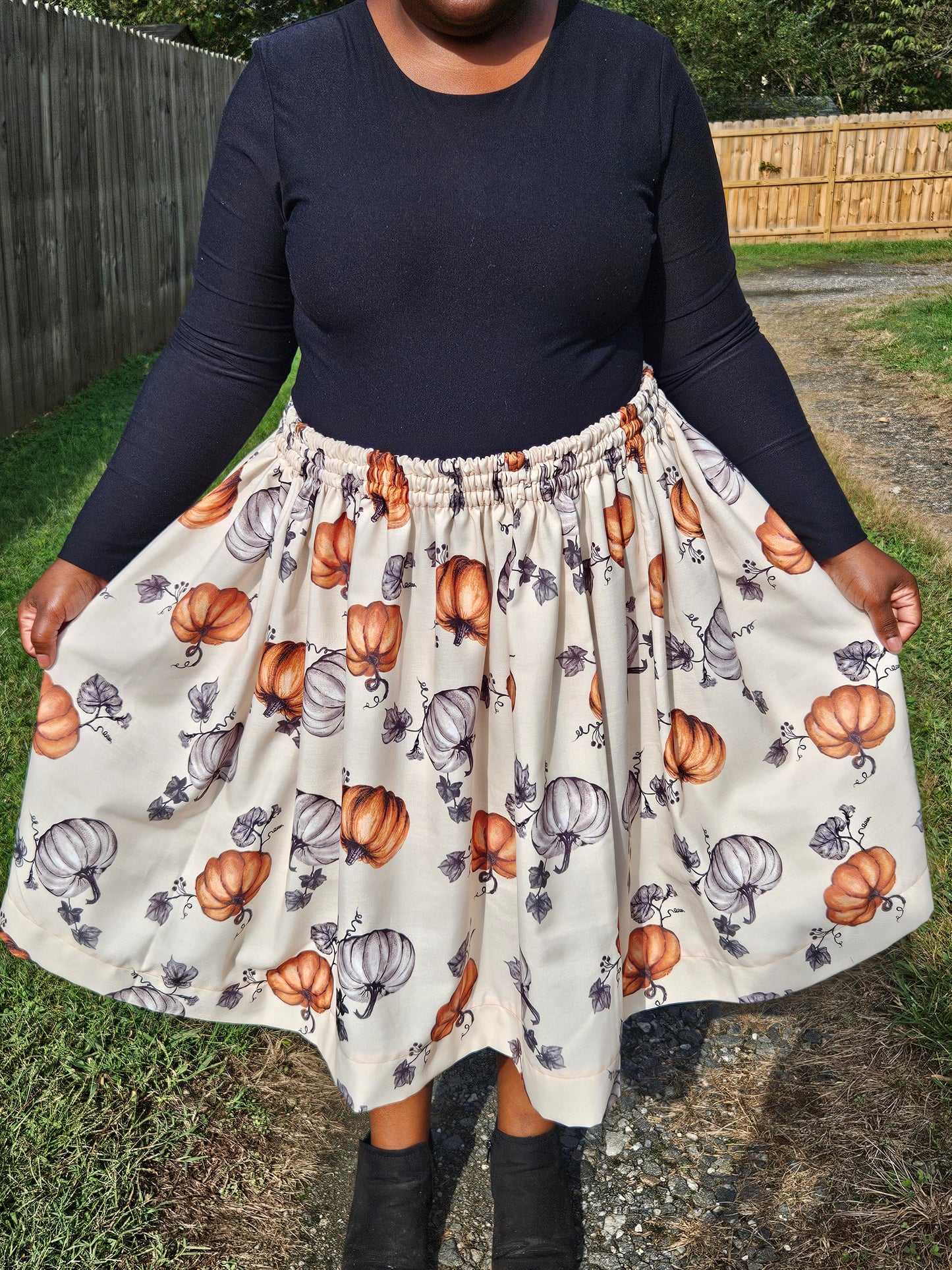 Large Vine Pumpkin skirt