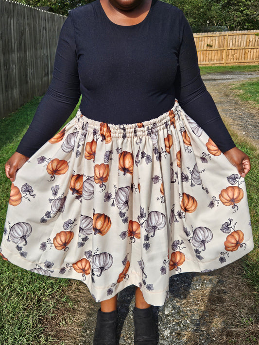 Large Vine Pumpkin skirt