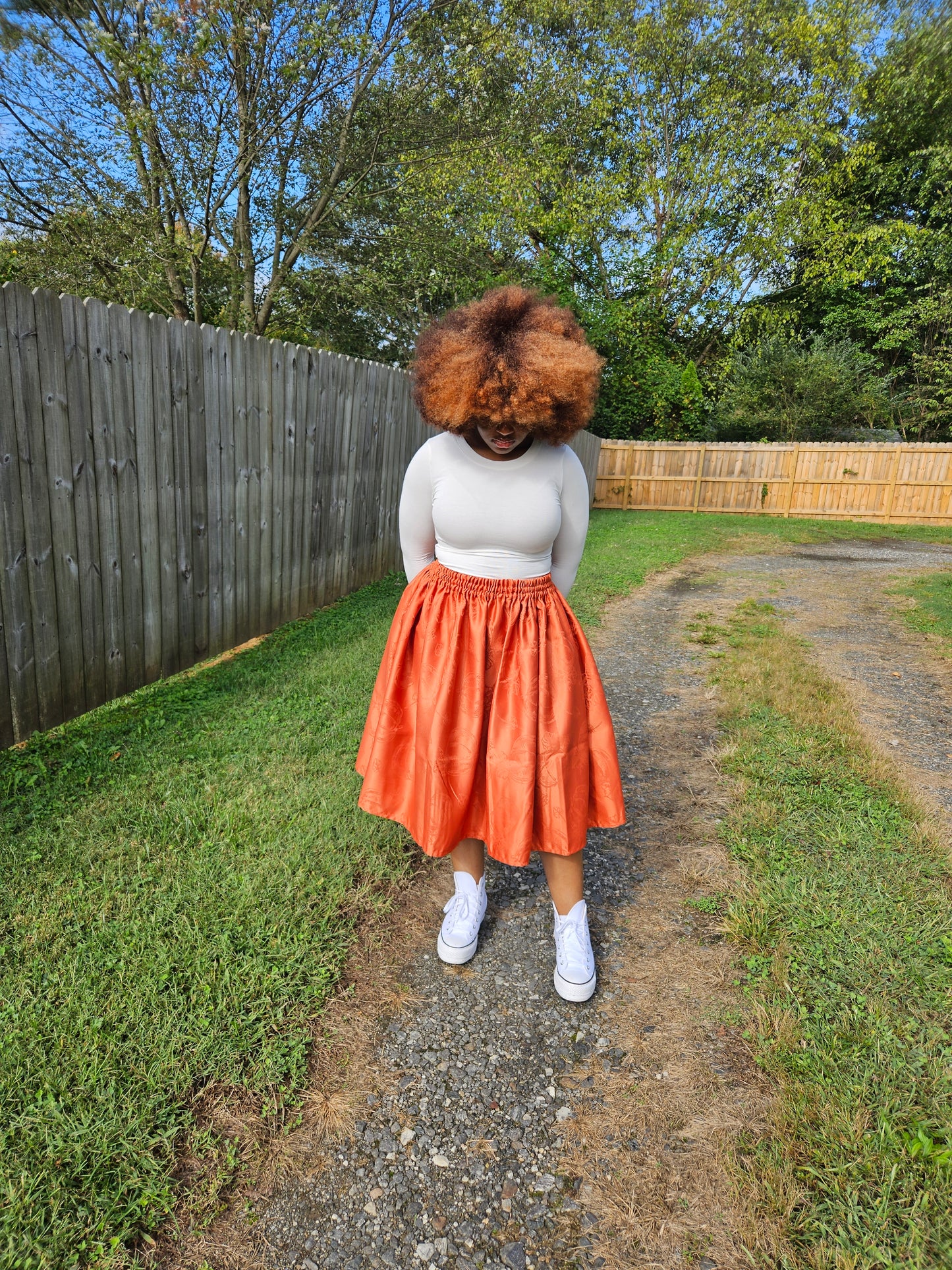 Jacquard Pumpkin skirt