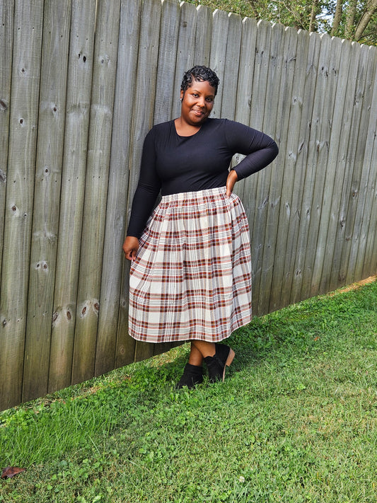 Dark brown Autumn skirt