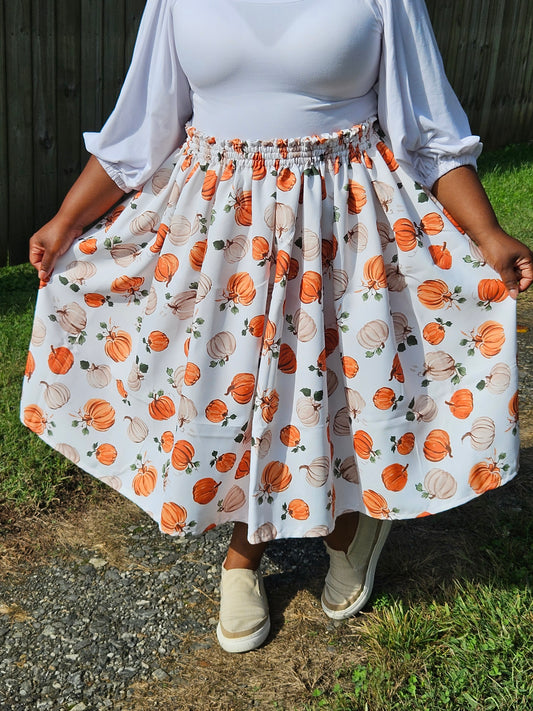 Tossed Pumpkin skirt