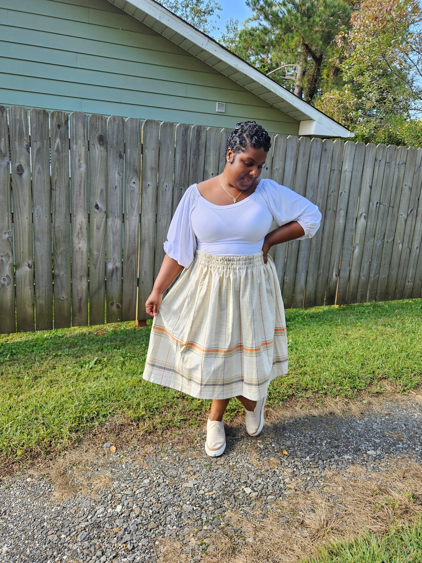 Autumn boarder print skirt