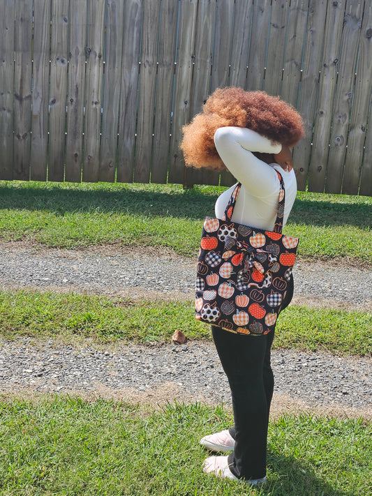 Pumpkin patch tote bag