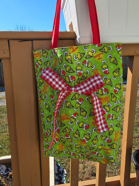 The Grinchy tote bag