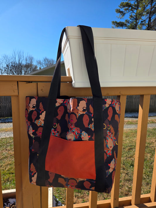 Black girl market tote